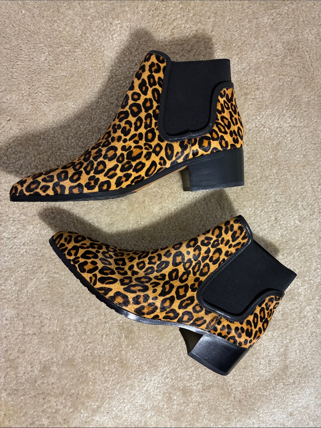 Donald Pliner Dyla Leopard-Print Calf Hair Booties 9